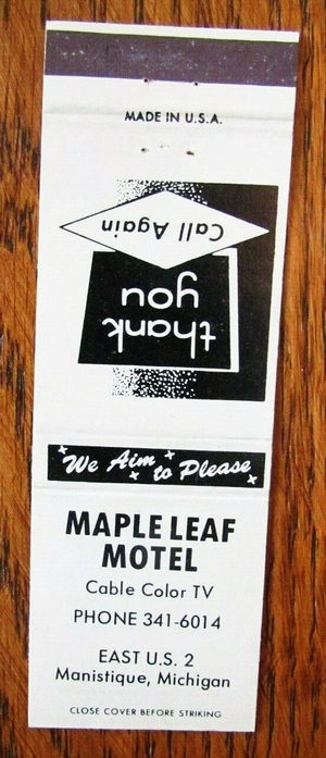 Econo Lodge Lakeshore (Maple Leaf Motel) - Matchbook (newer photo)